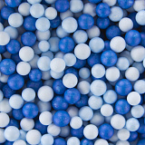 Шарики пенопласт, Цветной микс, Голубой/Синий, 6-8 мм, 20 гр. (арт.6231120)