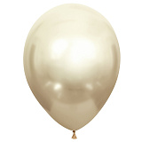 Шар (12"/30 см) Белое золото, хром, 5 шт (арт.611118)