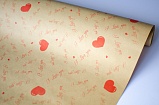 Упаковочная бумага Love you большие сердца (580 мм)
