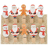 Прищепка Новый Год (снеговик, человечек и дед мороз) 3,5 см