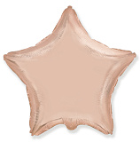 Шар фольгированный (18"/46 см) Звезда, розовое золото