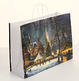 Крафт-пакет с кр. ручкой 445х150х330 Акварель