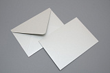 Конверт дизайнерский 110х160 мм треугол.клапан, Серебро металлик
