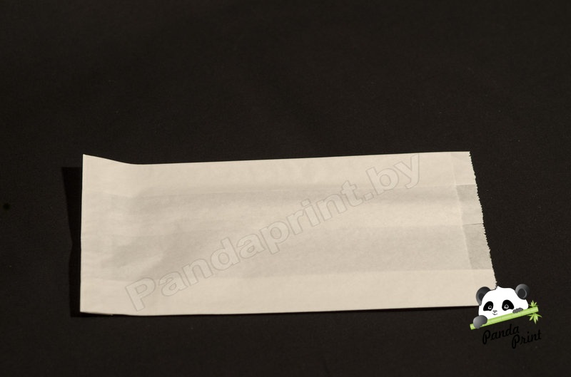 Бумажный пакет с V-образным дном 140х60х250, белый. Фото N3
