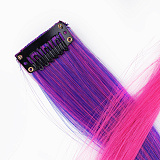Цветная прядь для волос Двухцветная, на заколке, 5,5 гр, фиолетовый/розовый, 50х3,3 см (арт.6245530)