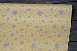 Упаковочная бумага Снежинки синие