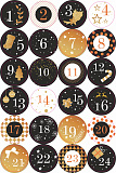 Набор наклеек для адвент-календаря Черно-золотая (24 шт)