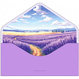 Конверт для денег Бархатный (БК-00052) Лаванда, фиолетовый