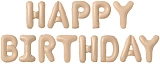 Набор шаров-букв (16''/41 см) Мини-надпись Happy Birthday, карамель (арт.23379)