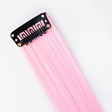 Цветная прядь для волос Светло-розовая, на заколке, 5 гр, 50х3,3 см, 2 шт (арт.6245524)