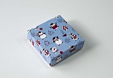 Коробка 120х120х40 Новогодние пингвины (белое дно)