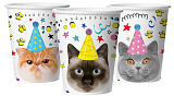 Стакан бум. 250 мл Котики, 6 шт (арт.77296)