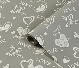 Пленка 65 мкм Магия любви 0,58х10м, серый