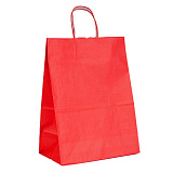 Крафт-пакет с кр. ручкой 260х150х350, красный