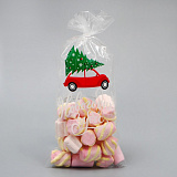 Пакет прозрачный подарочный "Новогодняя машинка" 13х27 см (арт.9670278)