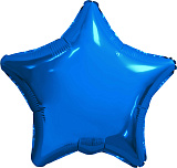 Шар фольгированный (19"/48 см) Звезда, синий