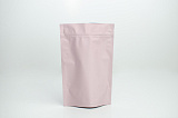 Пакет Дой-пак метал с замком ЗИП-ЛОК 160х250+(45+45), розовый матовый (П502)