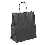 Крафт-пакет с кр. ручкой 220х120х250, черный