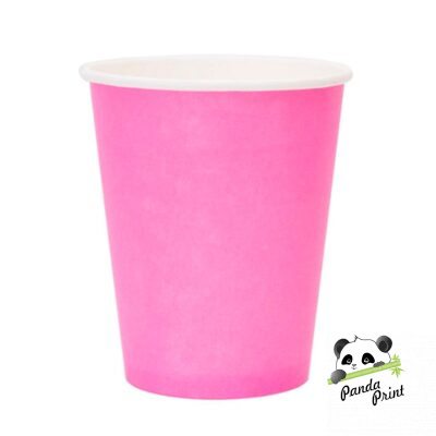 Бумажный стакан 250 мл розовый d76 мм (50 шт)