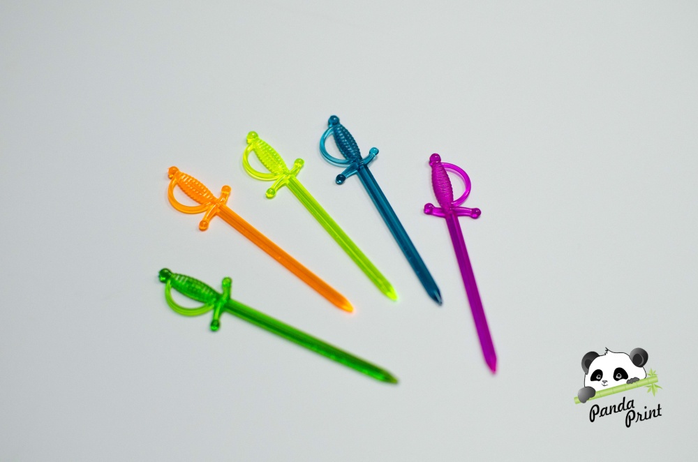 Шпажки пластиковые Мечи цветные, 50 шт. Фото N3
