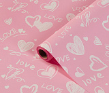 Пленка 65 мкм Магия любви 0,58х10м, розовый