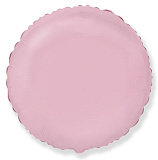 Шар фольгированный (18"/46 см) Круг, розовый, Макарунс