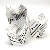 Форма бумажная "Тюльпан" 50х80 белая Газета, 20 шт