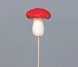 Гриб декоративных 4х5 см на вставке, 17 см (арт.4630270057006)