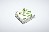 Коробка 75х75х30 Олива зеленая (белое дно)