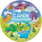 Тарелка 180 мм Динозаврики, 6 шт (арт.77529)