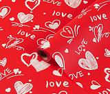 Пленка 65 мкм Магия любви 0,58х10м, красный