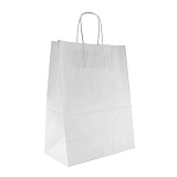 Крафт-пакет с кр. ручкой 260х150х350, белый