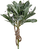 Связка веток заледеневшая с белыми ягодами 23 см, 3 шт (арт.4630270055231)