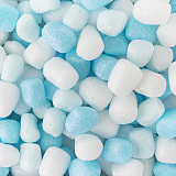 Шарики пенопласт, Маршмэллоу, Цветной микс, Голубой/белый, макарунс, 20-25 мм, 10 гр. (арт.6233546)