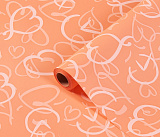 Пленка 65 мкм Любящее сердце 0,58х10м, персиковый