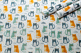 Бумага глянцевая 50х70 см, Цветные коты