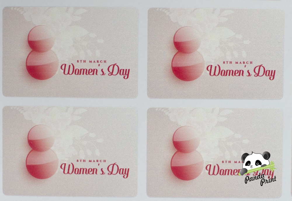 Набор наклеек Womens day розовая (9 шт)