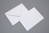 Конверт дизайнерский 110х160 мм треугол.клапан, Холодный белый металлик