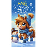 Конверт для денег (5К-1760) С Новым Годом 2026! лошадка