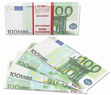 Деньги для выкупа, 100 евро 16х7 см, 98 шт