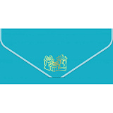 Конверт для денег Бархатный (БК-00018) Подарки, ярко-голубой