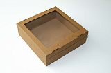 Коробка из гофрокартона 300х300х100 с окном