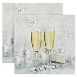 Салфетки Брызги шампанского, 33х33 см, 20 шт (арт.25109/1)