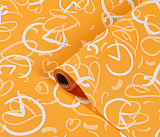 Пленка 65 мкм Любящее сердце 0,58х10м, желтый