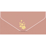 Конверт для денег Бархатный (БК-00013) Розы, пыльно-розовый