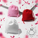 Мешочек подарочный Бархатный "Влюбленное ассорти" микс, 9х10 см, 15 шт (арт.10087843)