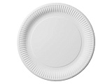 Бумажная тарелка 230 мм (100 шт), белая