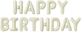 Набор шаров-букв (16''/41 см) Мини-надпись Happy Birthday, белый песок (арт.27921)