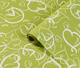 Пленка 65 мкм Любящее сердце 0,58х10м, лаймовый