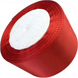 Лента атласная 5 см красная 23 м на пене